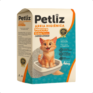 Areia Higiênica Petliz para Gatos – 4 kg