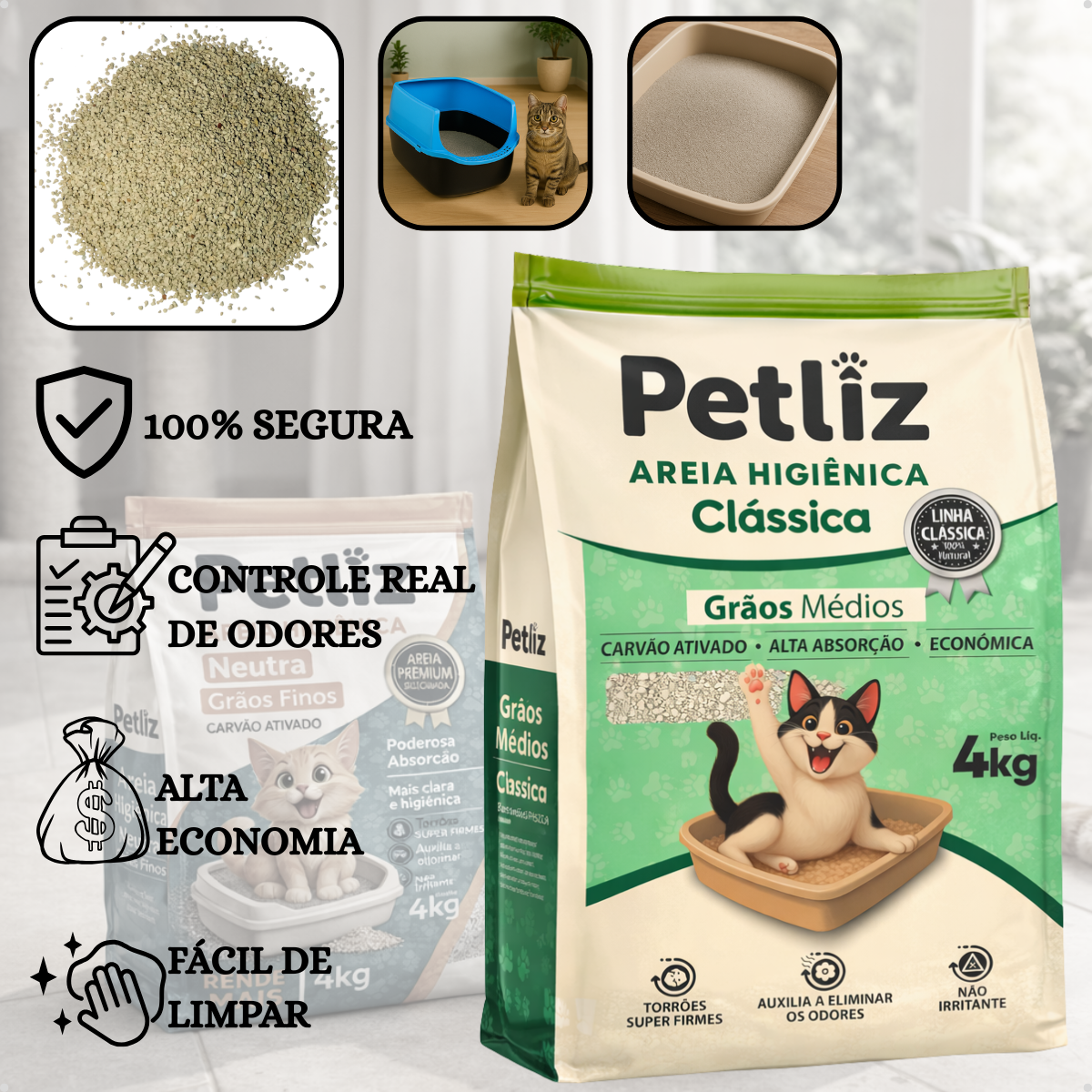 Areia Higiênica Petliz para Gatos – 4 kg - Imagem 10