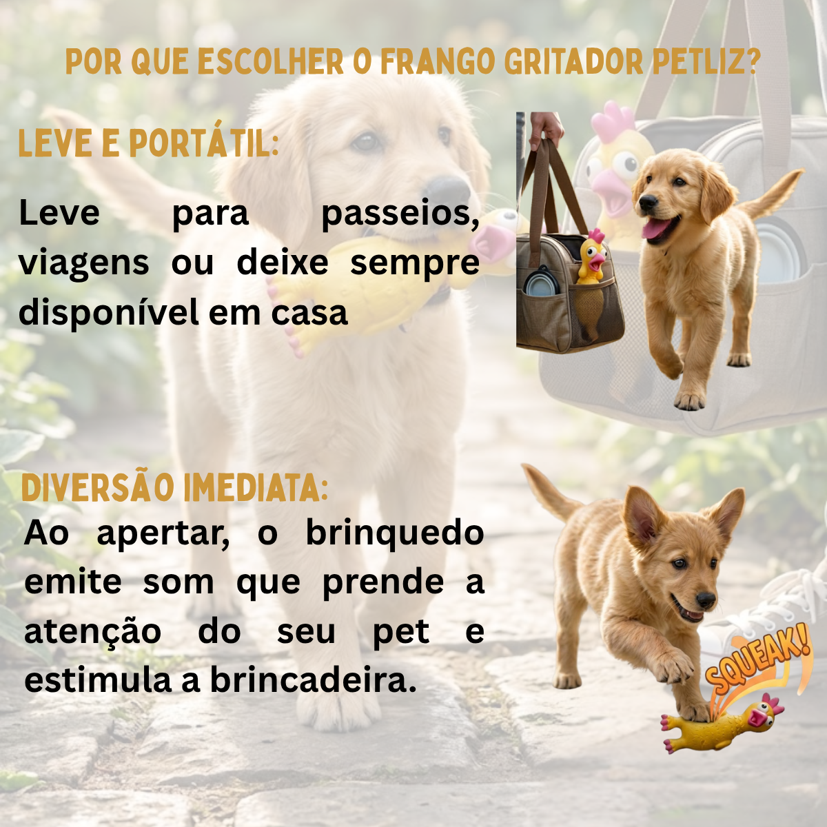 Galo Rey Gritador Petliz – Brinquedo para Cães - Imagem 7