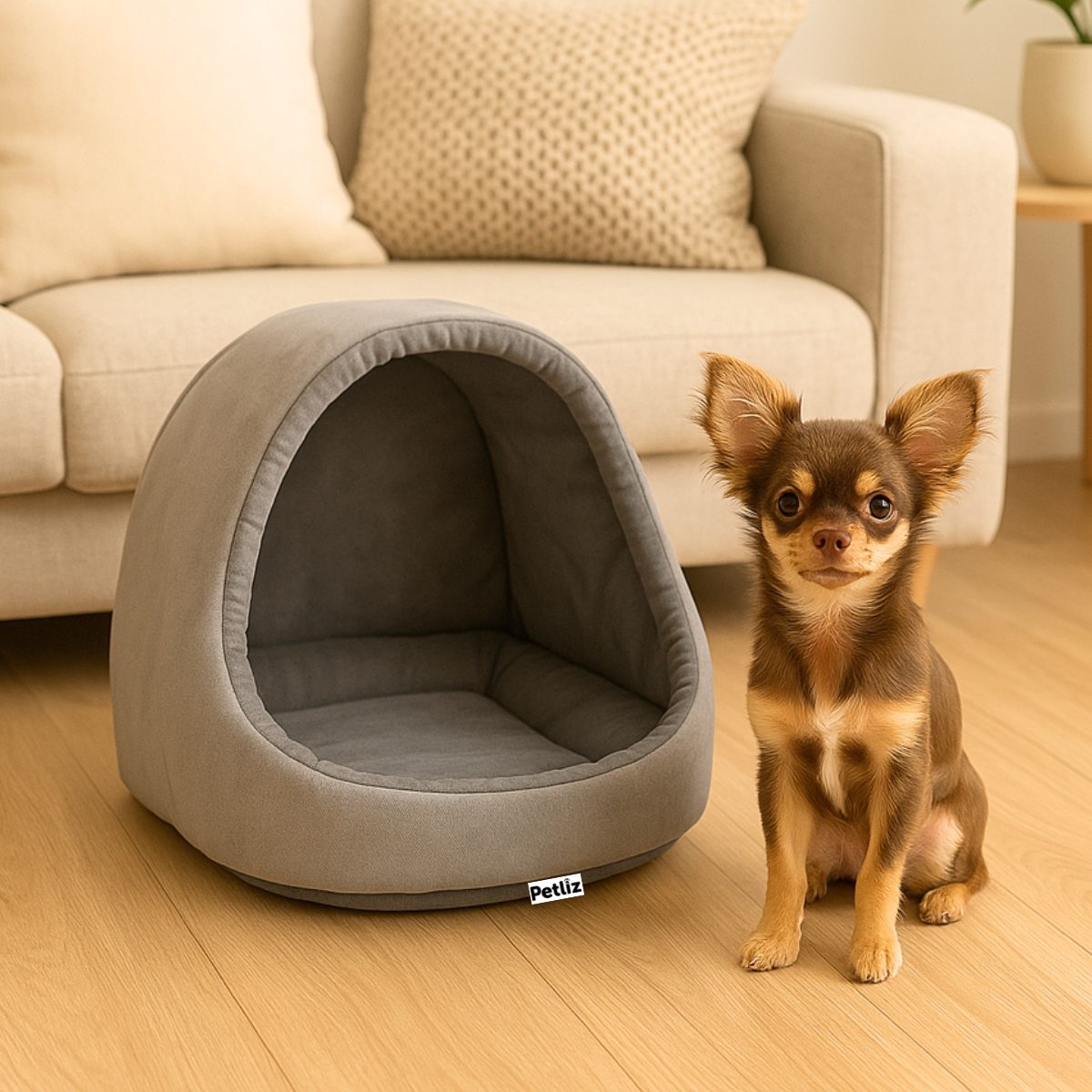Toca Iglu Pet Acolchoada para Cães e Gatos - Imagem 11