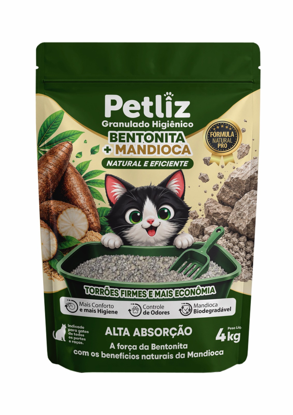 Areia/Granulado Higiênico Petliz para Gatos – 4kg - Imagem 3