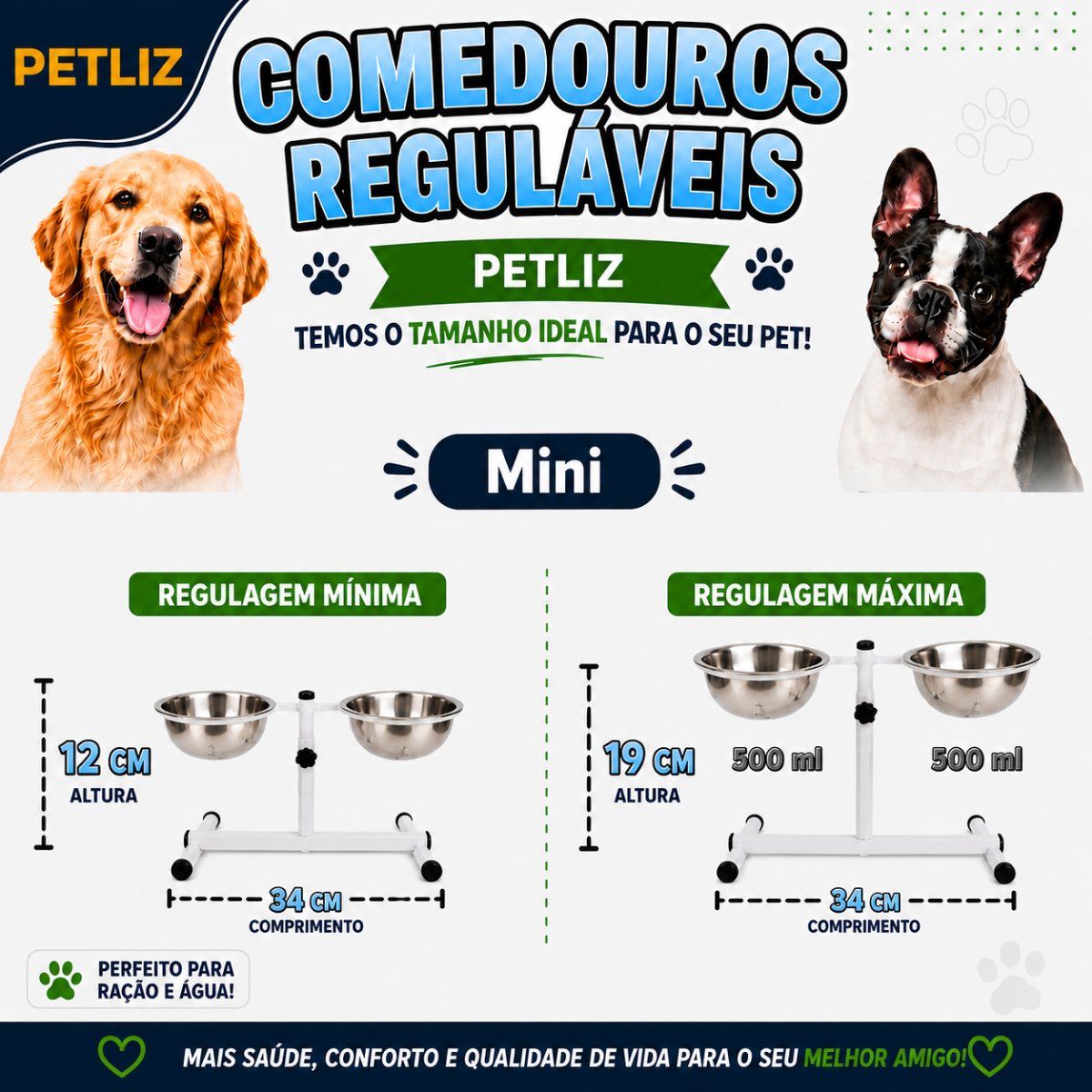 Comedouro Regulável Petliz - Imagem 3