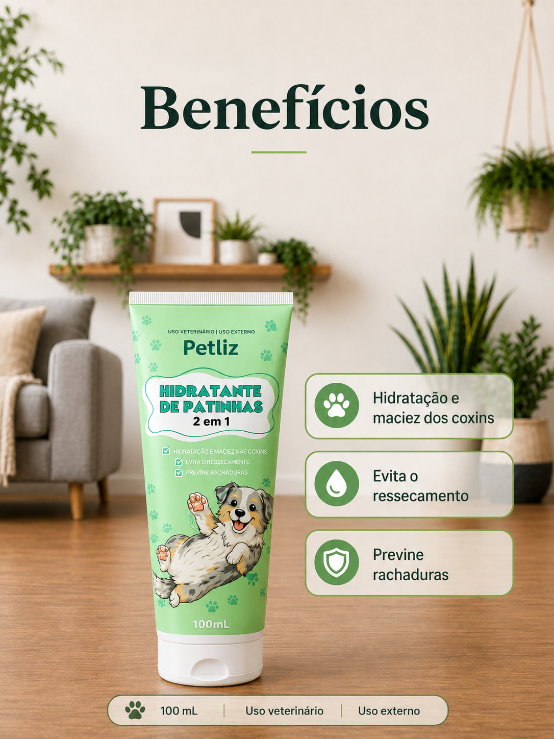 Hidratante de Patinhas Petliz 2 em 1 – 100 ml - Imagem 3