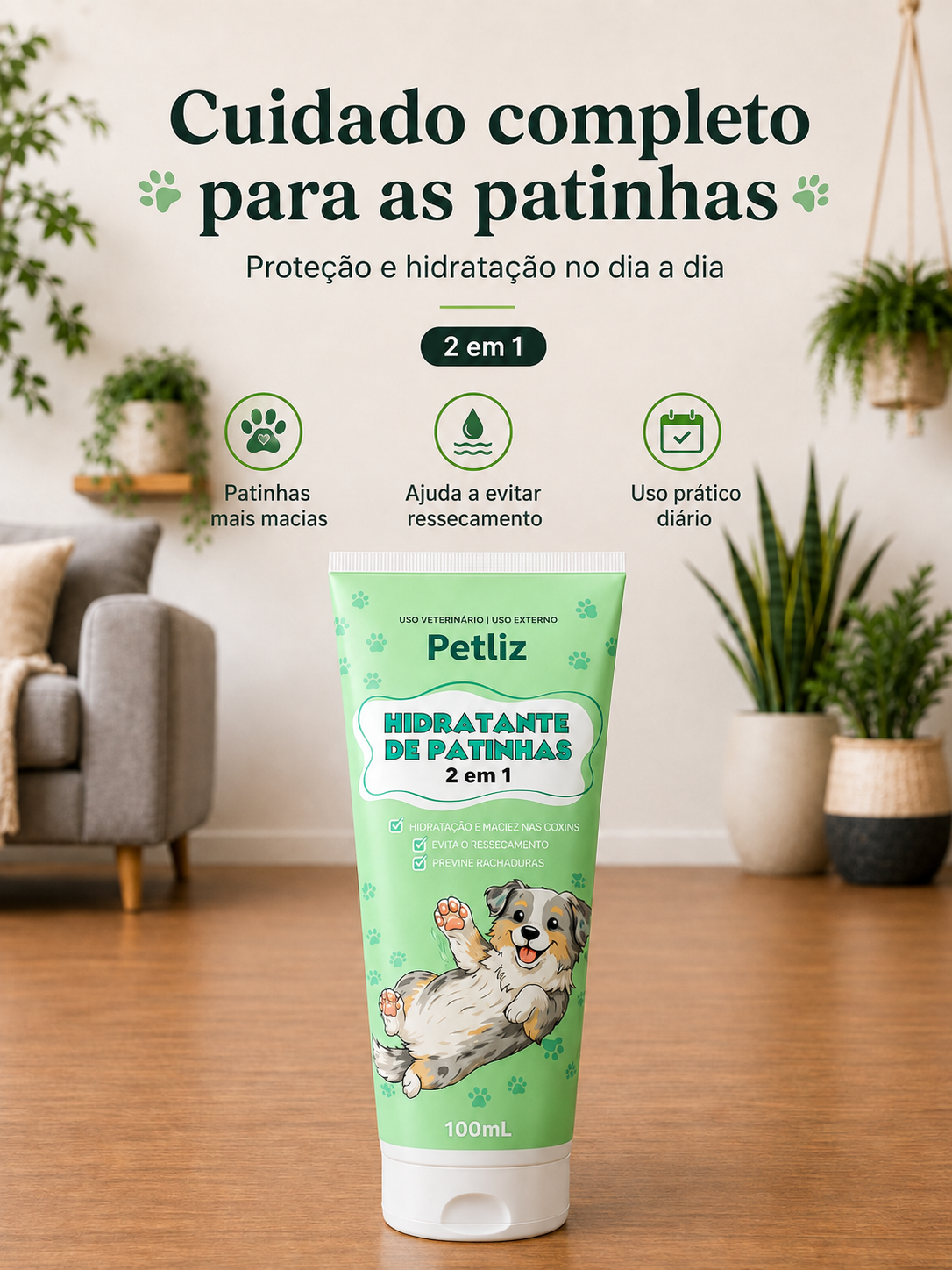 Hidratante de Patinhas Petliz 2 em 1 – 100 ml - Imagem 4