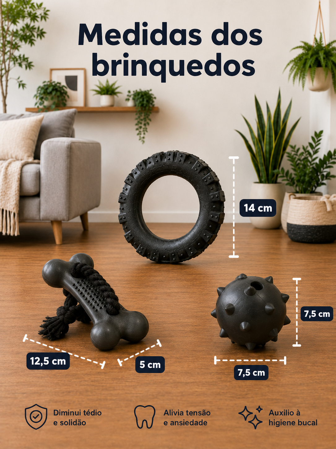 Kit Bola Cravo, Pneu e Osso Massageador - Imagem 4