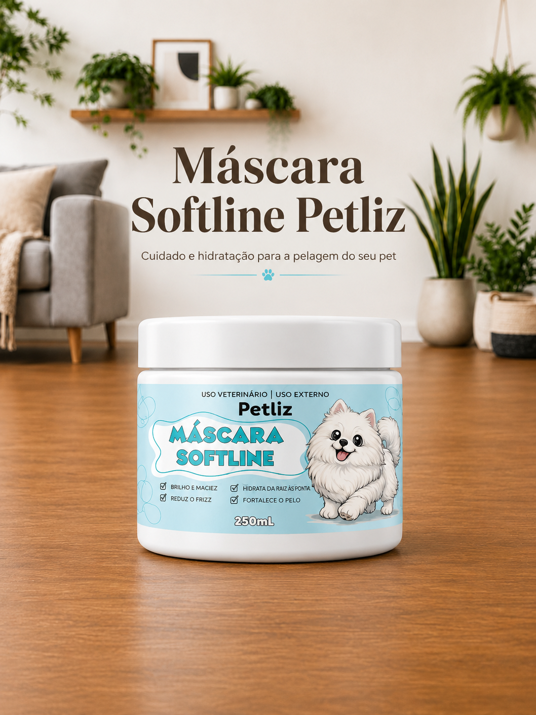 Petliz Máscara Softline 250ml – Hidratação, Brilho e Maciez para os Pelos - Imagem 2
