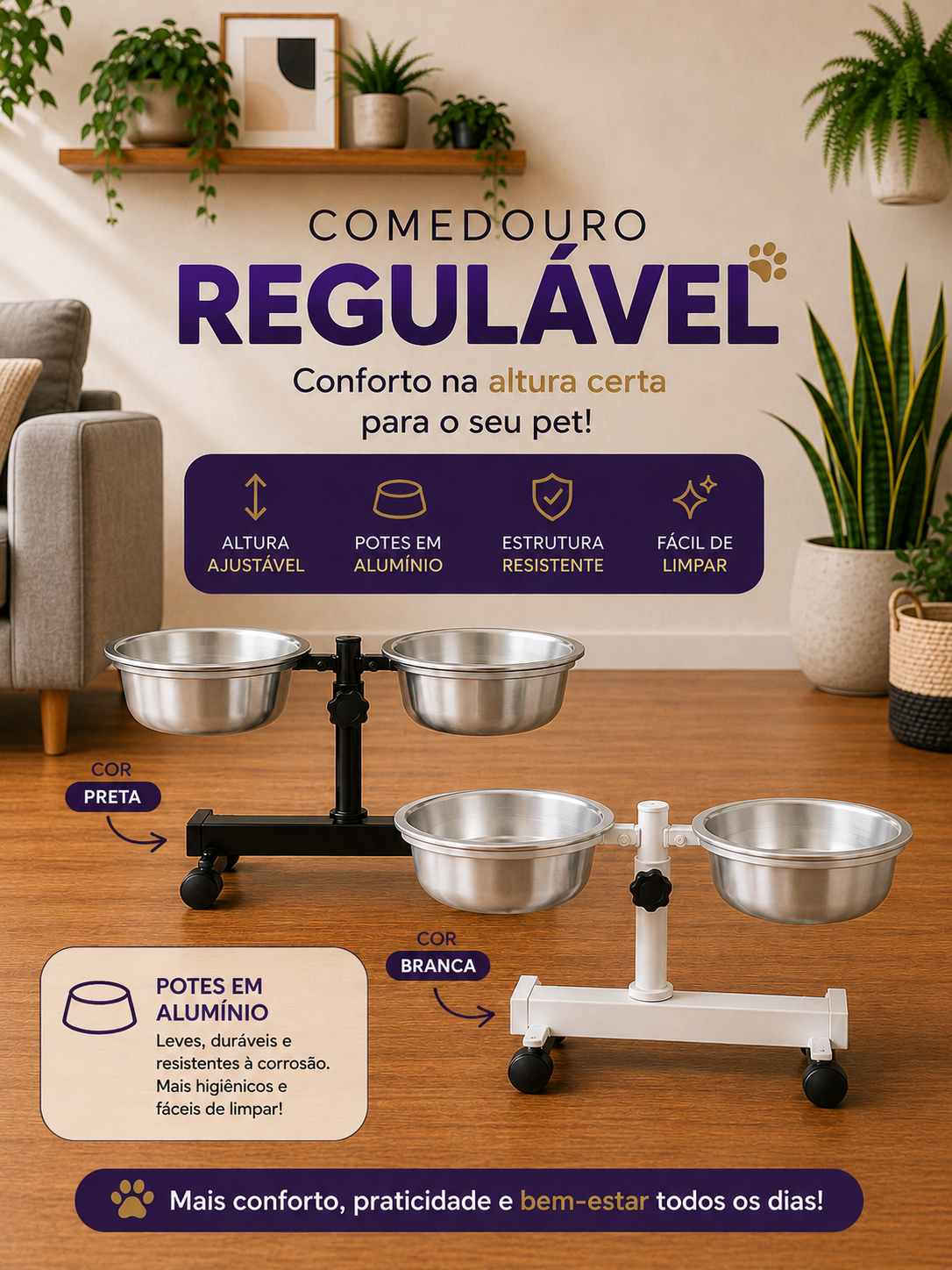 Comedouro Regulável Petliz - Imagem 5
