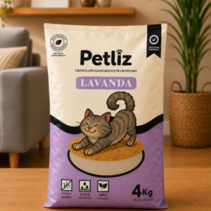 Areia Higiênica Petliz Lavanda 4 kg
