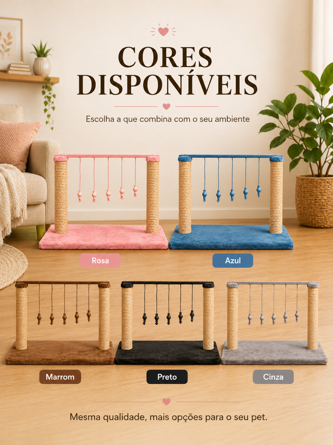 Arranhador Sisal Interativo Varal de Gato - Imagem 6