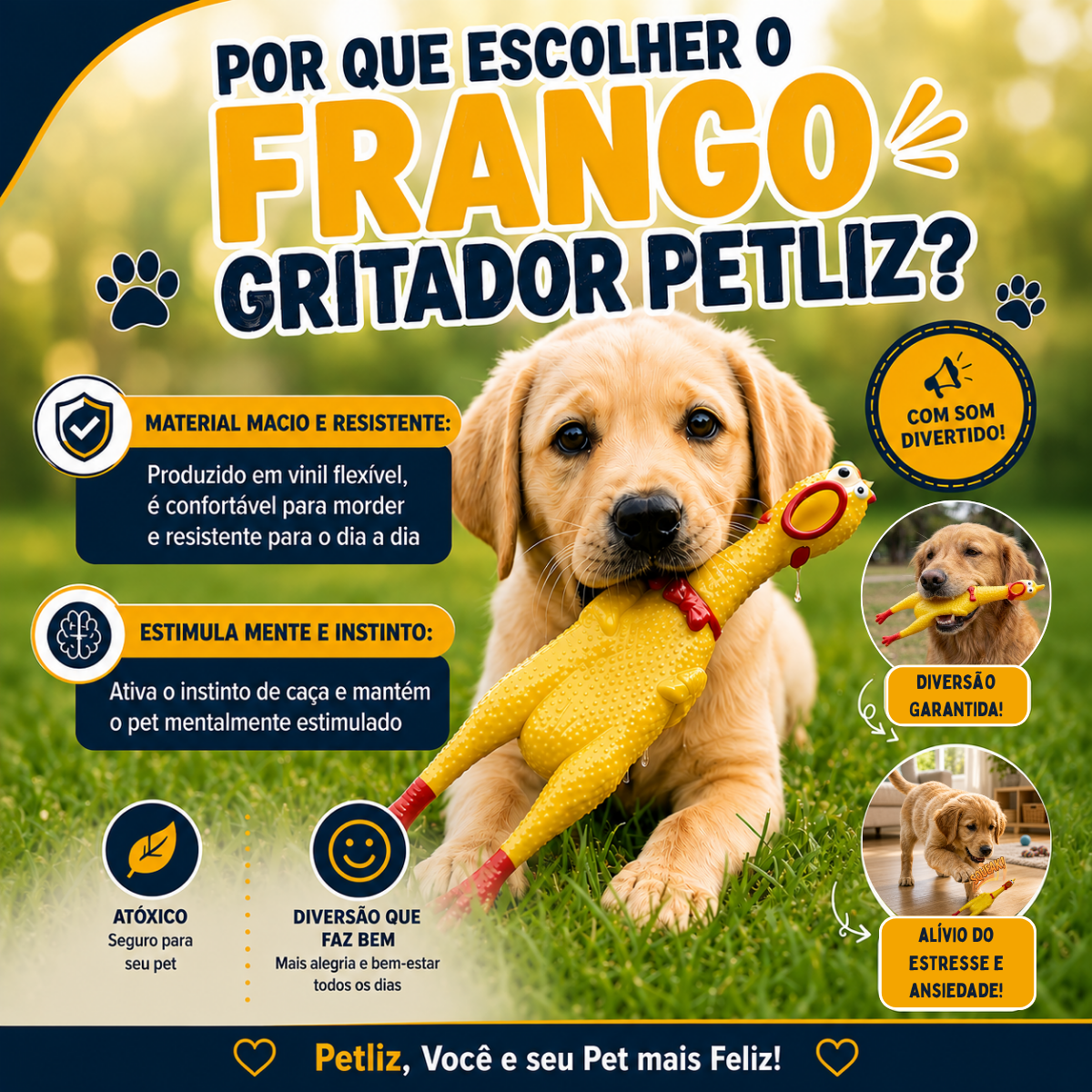 Kit Frango Roco / Frango Gritador Petliz - Imagem 9