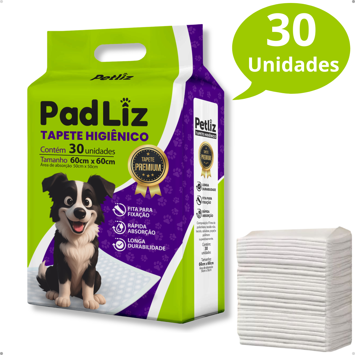 Tapete Higiênico PadLiz – Pacote com 30 Unidades - Imagem 7