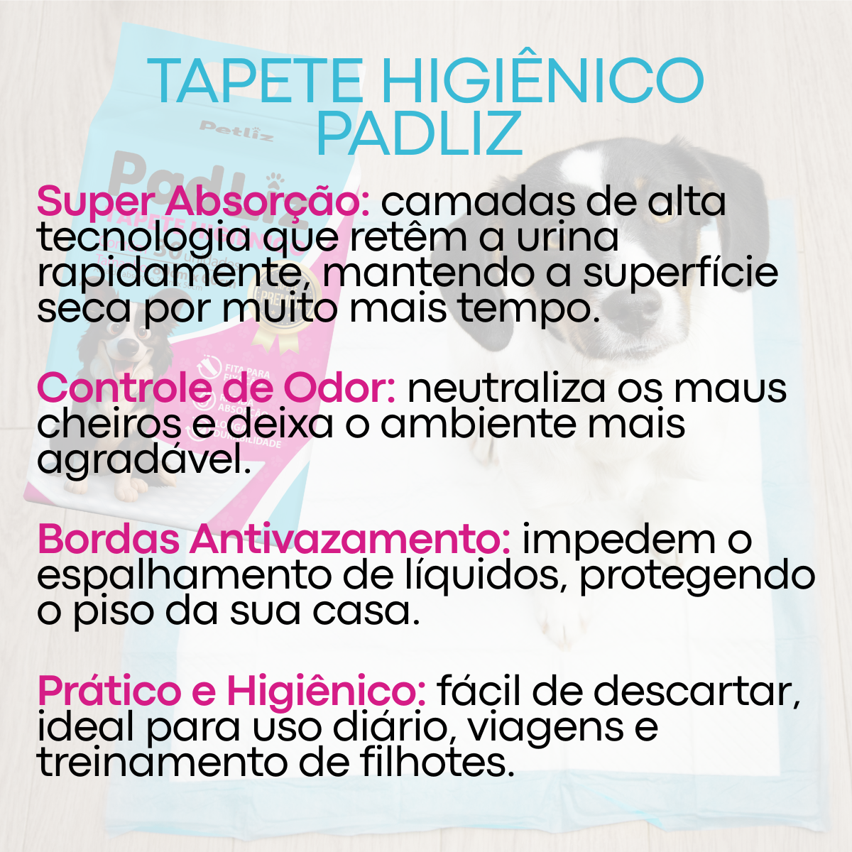 Tapete Higiênico PadLiz – Pacote com 30 Unidades - Imagem 11