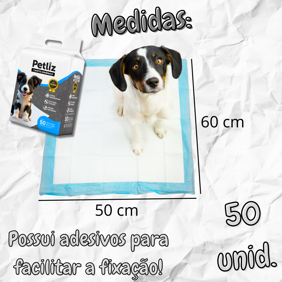 Tapete Higiênico Petliz - 50 unidades - Imagem 4