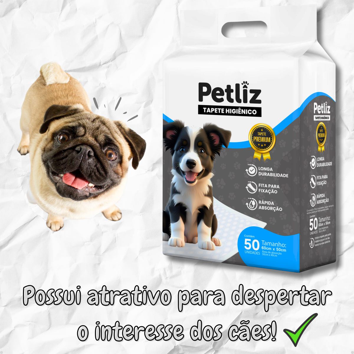 Tapete Higiênico Petliz - 50 unidades - Imagem 7