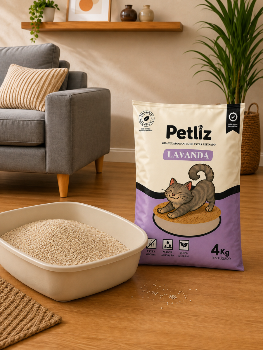 Areia Higiênica Petliz Lavanda 4 kg - Imagem 2