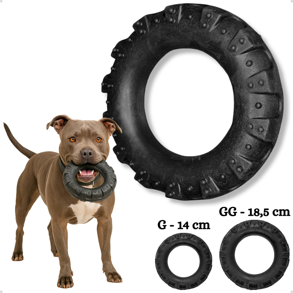 Brinquedo Pneu de Borracha Resistente para Cães - Imagem 2