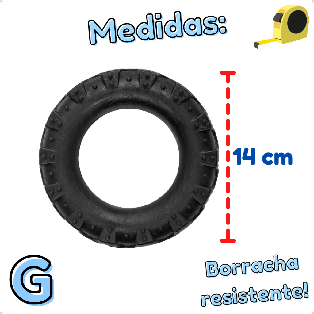 Brinquedo Pneu de Borracha Resistente para Cães - Imagem 4