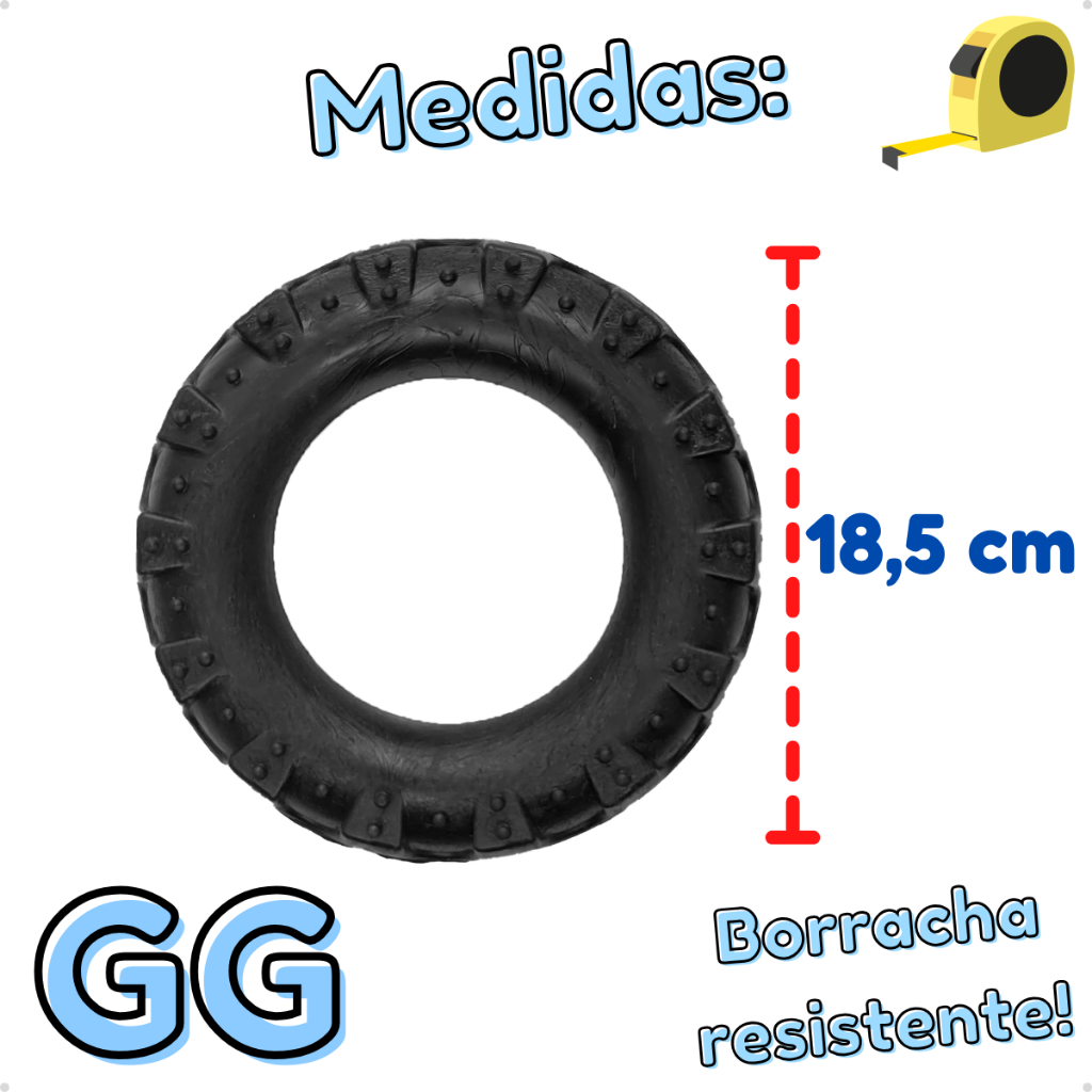 Brinquedo Pneu de Borracha Resistente para Cães - Imagem 5