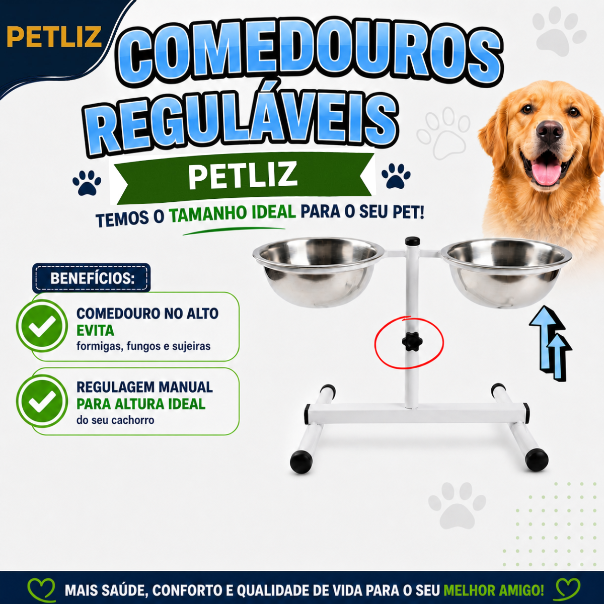 Comedouro Regulável Petliz - Imagem 9