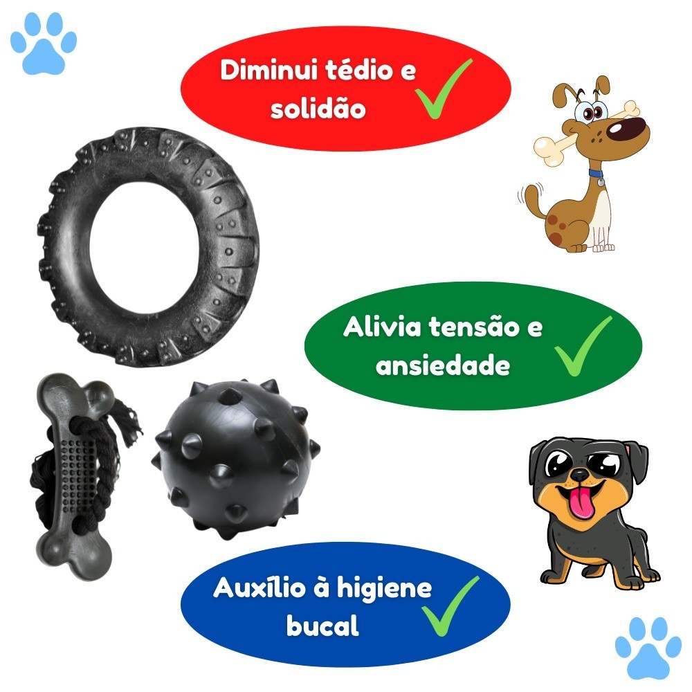 Kit Bola Cravo, Pneu e Osso Massageador - Imagem 6