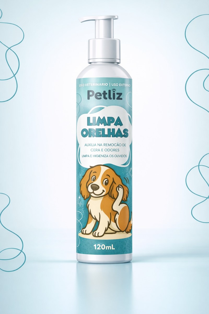 Petliz Limpa Orelhas 120ml – Higiene e Cuidado dos Ouvidos