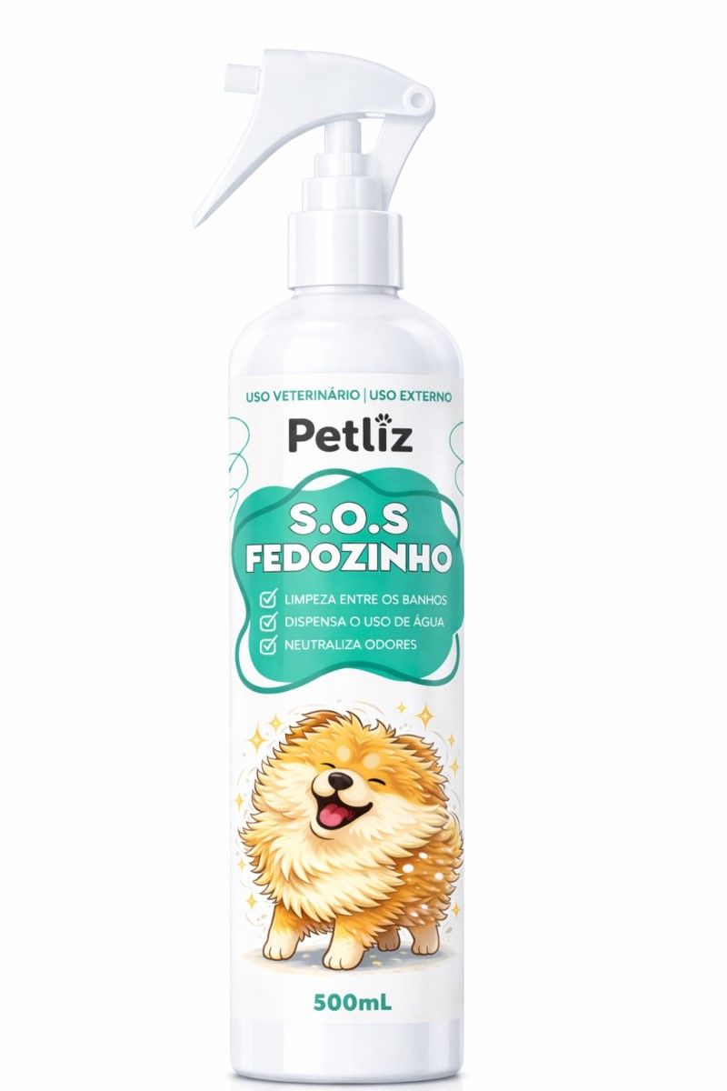 Petliz S.O.S Fedozinho 500ml – Limpeza a Seco e Neutralização de Odores